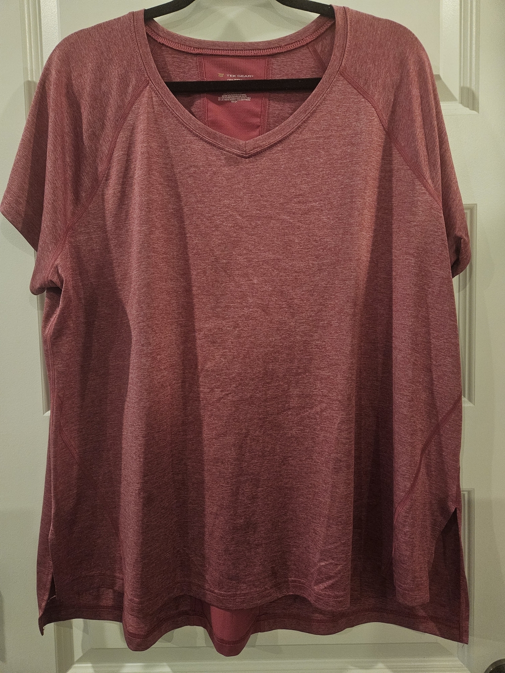 tek gear Women's Short Sleeve V-Neck Top — Rose Heather